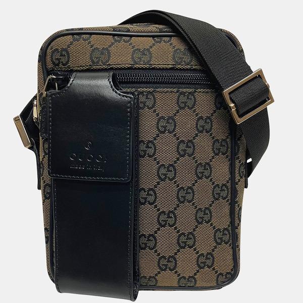GUCCI グッチ ショルダーバッグ GG 018・1619 キャンバス/レザー GUCCI グッチ ショルダーバッグ GG 018・1619 キャンバス/レザー