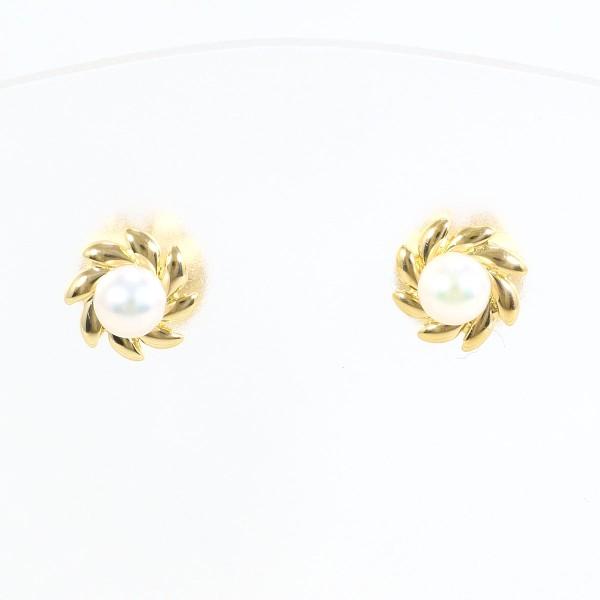 MIKIMOTO ピアス ミキモト K18YG パール(真珠) 総重量約1.5g 