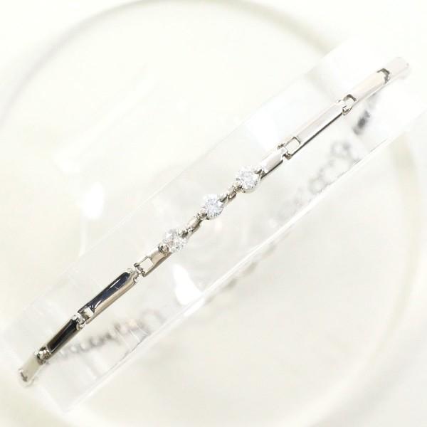 ブレスレット K14 14金 WG ホワイトゴールド ダイヤ 総重量約2.3