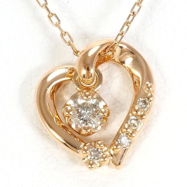 4℃（ヨンドシー） ネックレス カナル4℃ K10PG ダイヤ 総重量約1.0g 約 