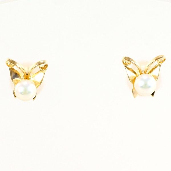 K18 18金 YG イエローゴールド ピアス オパール 総重量約0.5g  