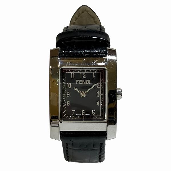 腕時計 FENDI 7000Lブラックレザー 稼働品 完備 稼働】磨き済み フェンディ FENDI 7000L レディース 腕時計 美品