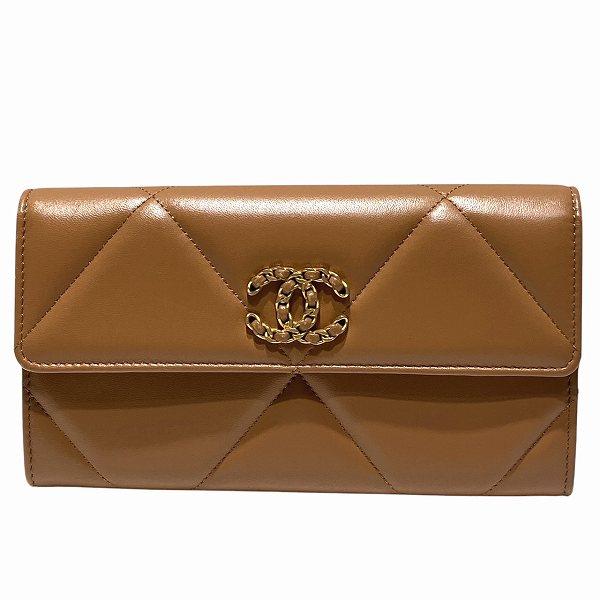 CHANEL シャネル マトラッセ キャメル 長財布 2つ折り財布