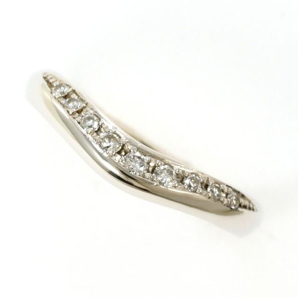 リング PT900 プラチナ 指輪 14号 ダイヤ 0.13 総重量約4.1g