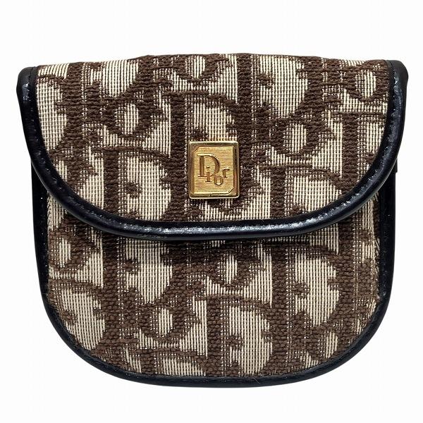 Dior コインケース 財布 小銭入れ トロッター柄 ヴィンテージ ディオール ディオール DIOR トロッター ブラック ジャガード コイン