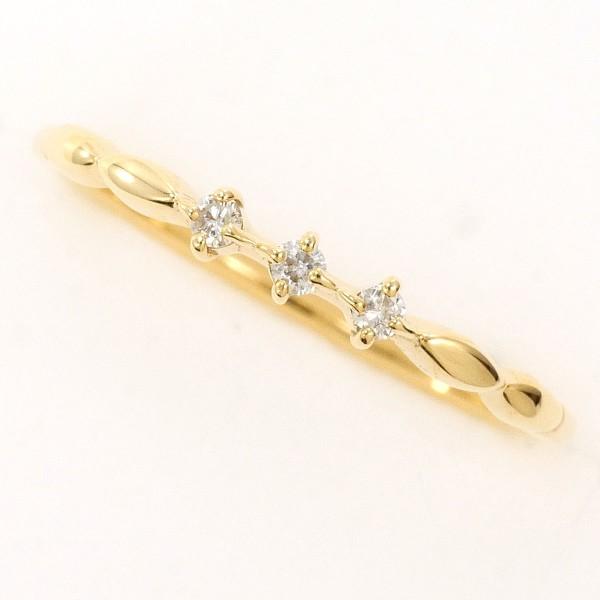 ete ダイヤモンドリング 7号 K10YG ゴールド 指輪 美品 エテ ete リング エテ K10YG 指輪 7号 ダイヤ 0.04 総重量約0.7g