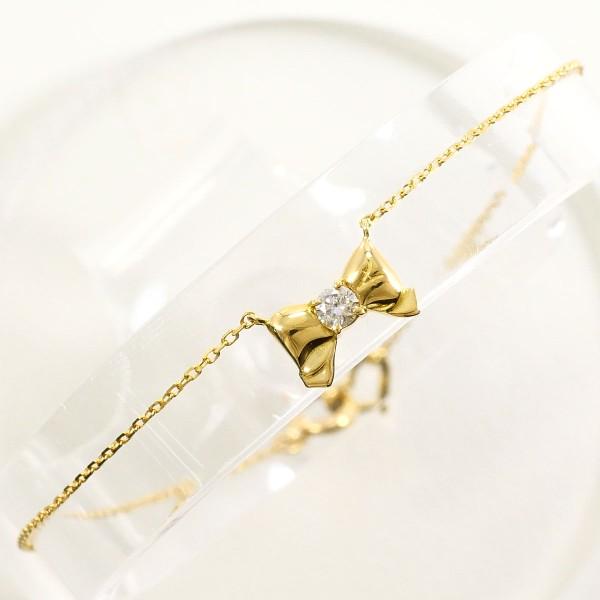 AHKAH K18YG ダイヤ ブレスレット