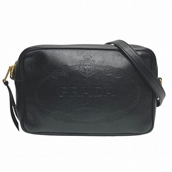 プラダ PRADA 1BH089 レザー ブラック バッグ ショルダーバッグ レディース【中古】 プラダ PRADA 1BH089 レザー ブラック バッグ ショルダーバッグ