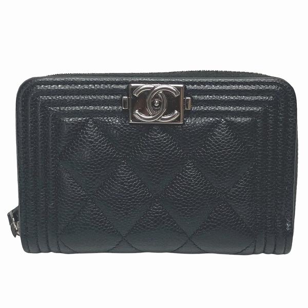 シャネル CHANEL ボーイ AP4018 キャビアスキン ブラック ケース レディース 財布【中古】 CHANEL（シャネル） ボーイ AP4018 キャビアスキン ブラック コイン