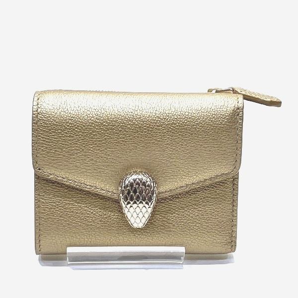 ブルガリ BVLGARI セルペンティ フォーエバー ゴールドスネークヘッド 3つ折り財布 レディース【中古】 BVLGARI（ブルガリ） セルペンティ フォーエバー ゴールドスネーク
