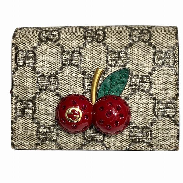 GUCCI（グッチ） GUCCI GGスプリーム 476050 チェリー コンパクト財布