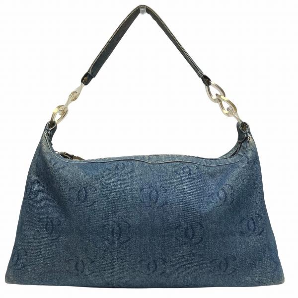 CHANEL チェーン　デニム　ショルダーバッグ　ココマーク CHANEL（シャネル） ココマーク デニム ワンショルダー チェーン
