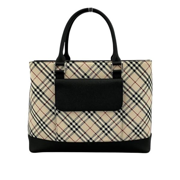 バーバリー Burberry ノバチェック キャンバス×レザー バッグ