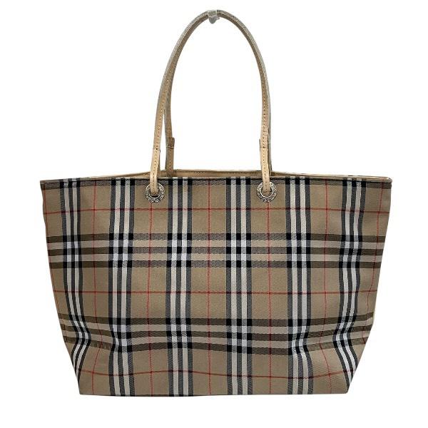 バーバリー Burberry ノバチェック ナイロン×レザー バッグ トート