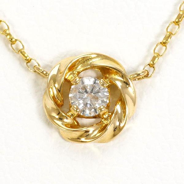 ネックレス K18 18金 YG イエローゴールド ダイヤ 0.06 総重量約1.2g