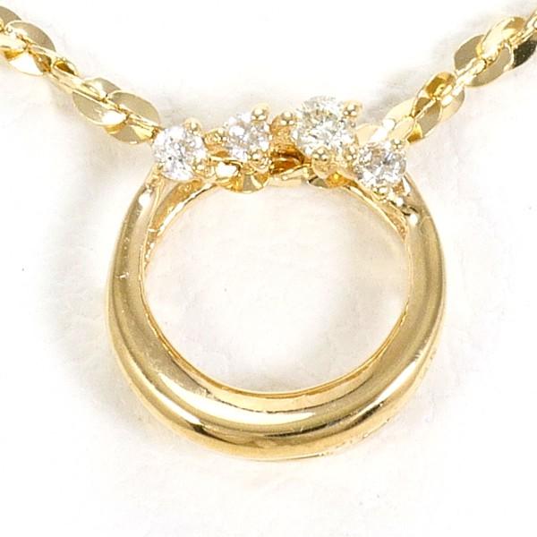 ネックレス K10 10金 YG イエローゴールド ダイヤ 0.025 総重量約1.8g