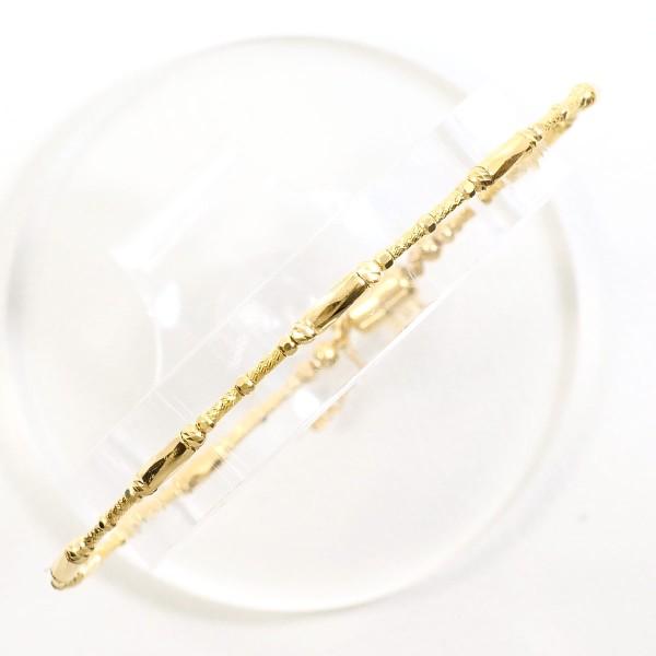 ブレスレット K18 18金 YG イエローゴールド 磁石 総重量約2.2g 約17cm 