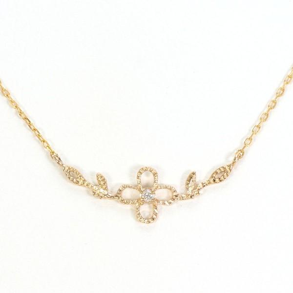 ネックレス K18 18金 PG ピンクゴールド ダイヤ 0.01 総重量約1.0g 約 