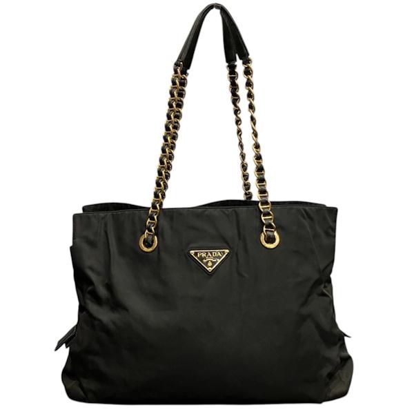 プラダ PRADA B4392 テスート ナイロン チェーンショルダー バッグ