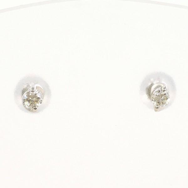 ピアス PT900 プラチナ ダイヤ 0.05 ×2 総重量約0.4g : ワンダー