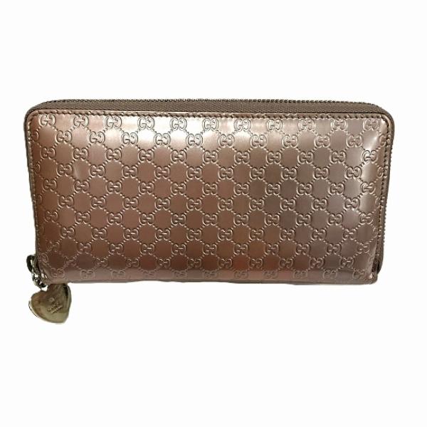 GUCCI（グッチ） マイクログッチシマ 308260 ピンクパール エナメル 長 