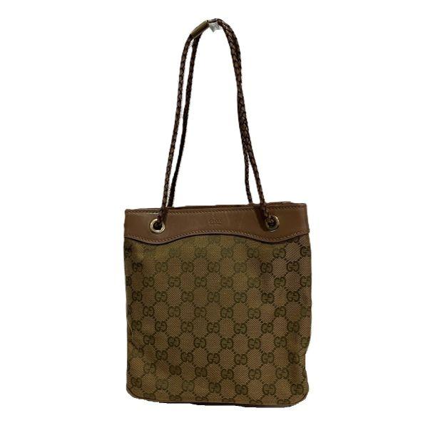 GUCCI（グッチ） GUCCI 109143 GGキャンバス×レザー トート バッグ