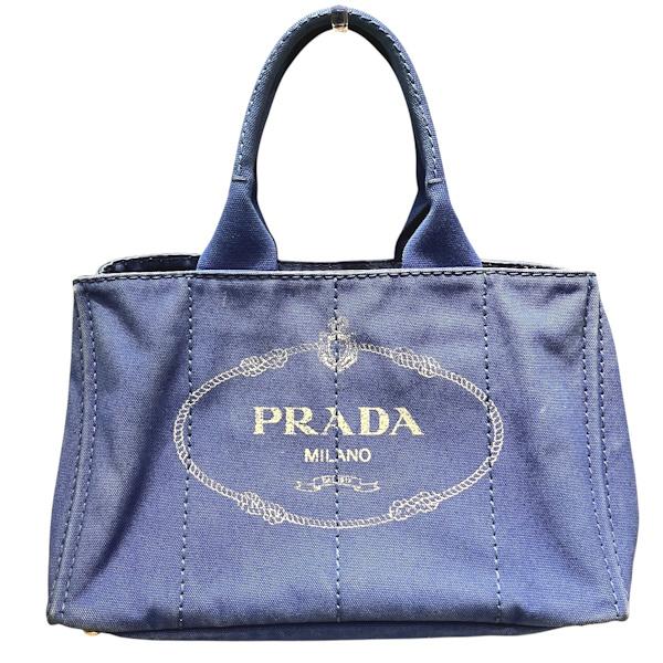 プラダ PRADA カナパ BN1872 ブルー キャンバス バッグ トートバッグ 