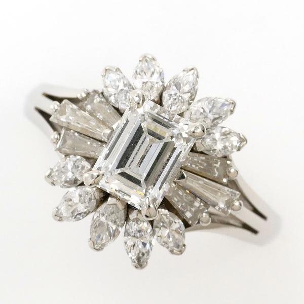 pt900リング リング・指輪 PT900/プラチナ 9号 ダイヤ 0.67ct 0.97ct VVS2 鑑定書