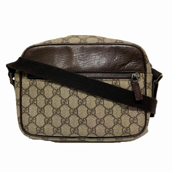 【美品】 GUCCI グッチ ショルダーバッグ GGスプリーム × レザー GUCCI（グッチ） ショルダーバッグ GGスプリーム PVC 114291