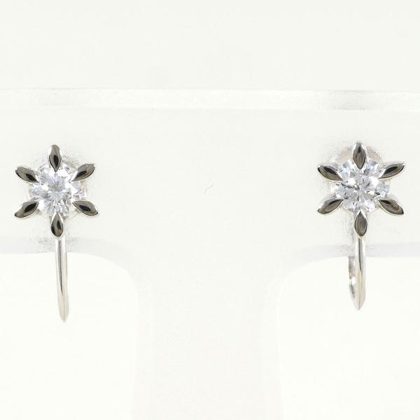 イヤリング PT900/プラチナ ダイヤ 0.17ct 鑑別書 総重量約3.4g 