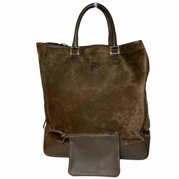 LOEWE（ロエベ） トートバッグ アナグラム スエード レザー メンズ