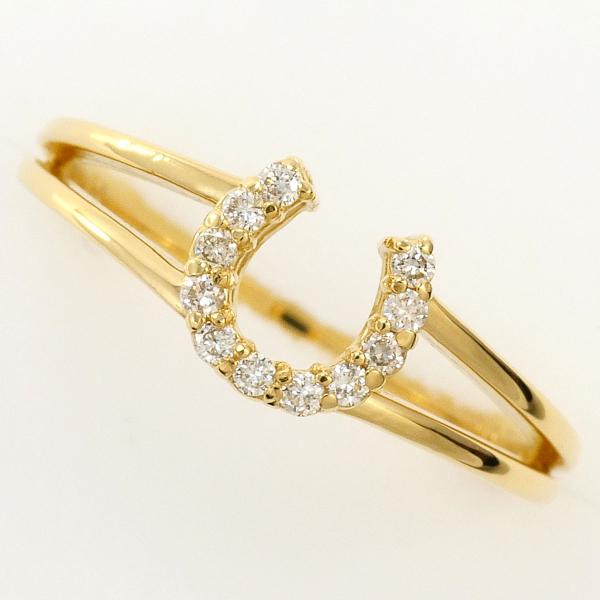 リング・指輪 K18YG 4号 ダイヤ 0.07ct 総重量約1.6g ジュエリー 
