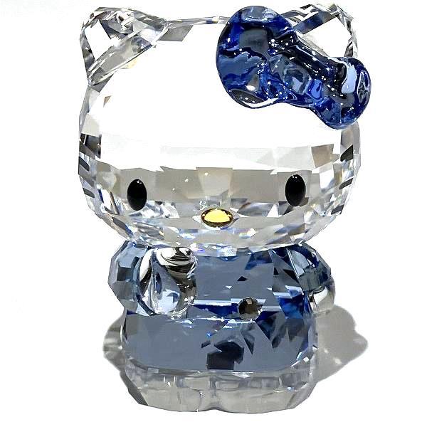 スワロフスキー　ハローキティフィギュア　置物1142933 SWAROVSKI スワロフスキー ハローキティ ブルー リボン 猫