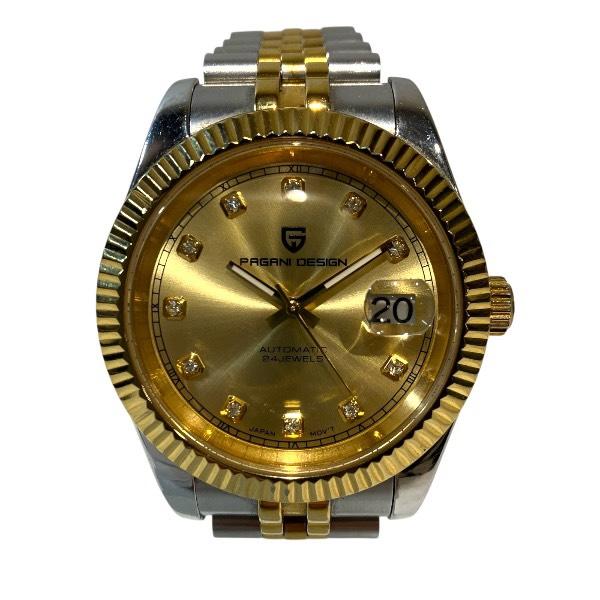 パガーニデザイン PD1645 自動巻 ゴールド文字盤 時計 腕時計 メンズ