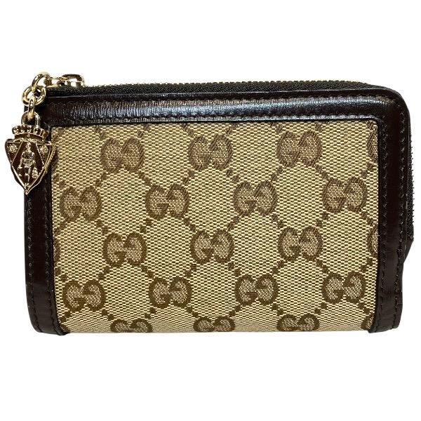 未使用 グッチ コンパクトウォレット 790036 GGキャンバス レザー ボルドー L字ファスナー 財布 1893【中古】GUCCI GUCCI - 未使用 グッチ コンパクトウォレット 790036 GGキャンバス