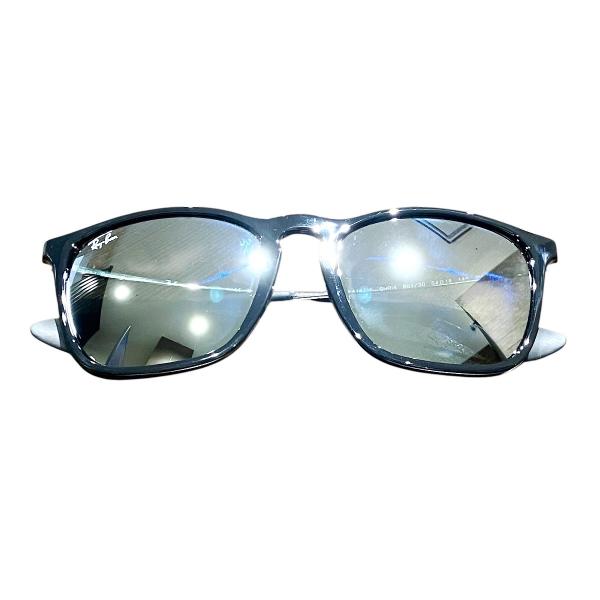 レイバン Ray-Ban クリス グリーンミラーレンズ ウェリントン型 サングラス プラスチック RB4187-F メンズ 中古