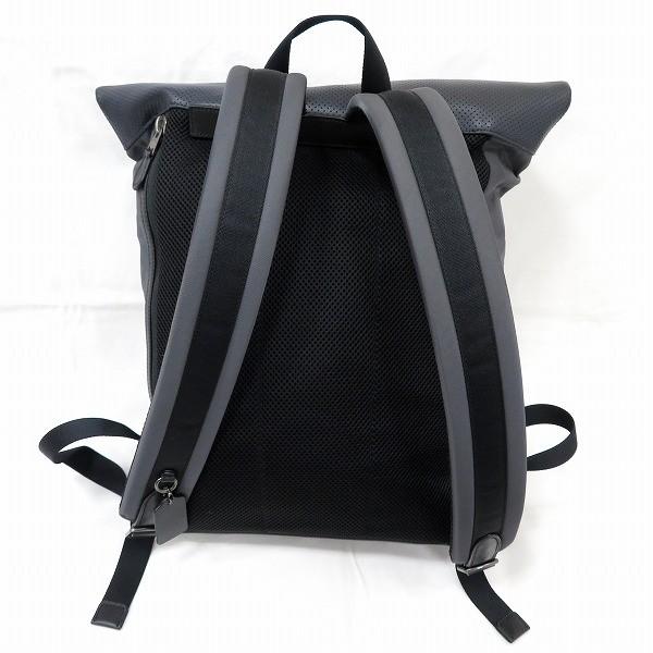 コーチ Coach パフォレイテッド F バッグ F リュックサック Coach メンズ ネイビー グレー 中古 バッグ あすつく b ワンダープライス 店