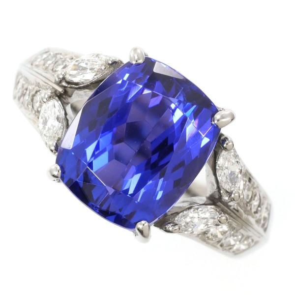 K18タンザナイト5.00 ダイヤモンド0.41指輪