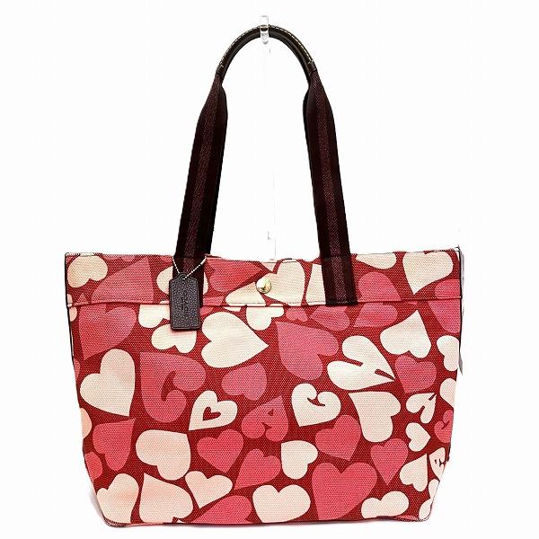 COACH コーチ 91169 ハート バッグ トートバッグ レディース 中古 