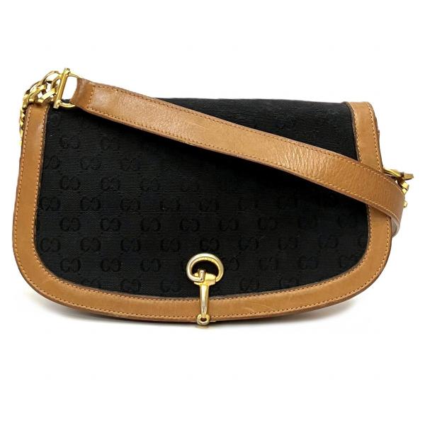 GUCCI（グッチ） ショルダーバッグ ホースビット GG キャンバス レザー 