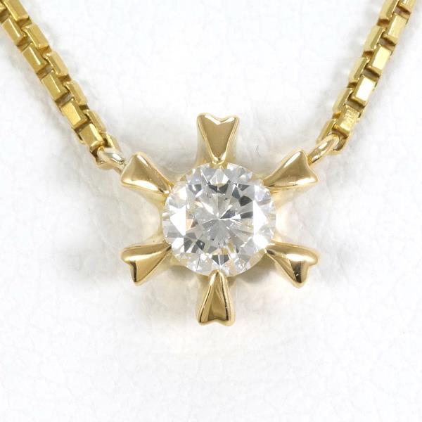 ネックレス K18 18金 YG イエローゴールド ダイヤ 約0.16ct 総重量約 