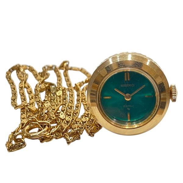 セイコー 17石 手巻き 時計 ペンダント時計 レディース 中古
