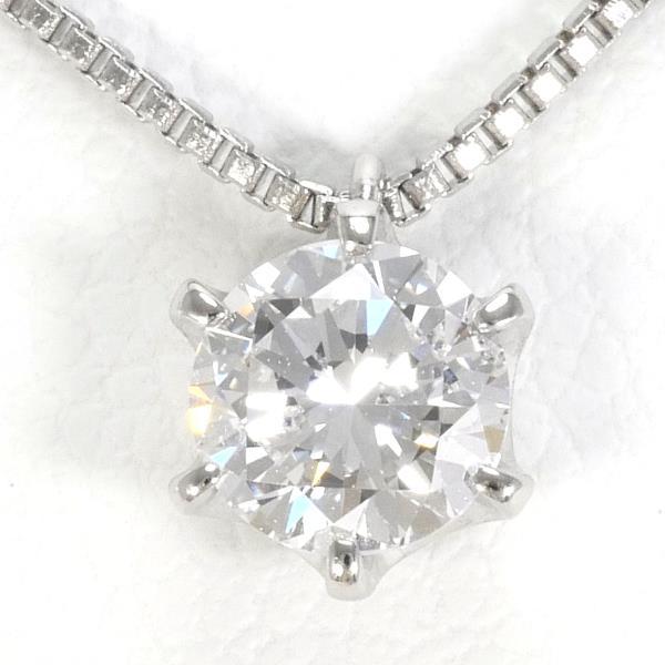 PT PT850 ネックレス ダイヤ 0.418 SI1 鑑定書 総重量約2.5g 約36cm