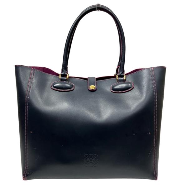 ロエベ LOEWE レオ トートバッグ アナグラム レザー レディース 中古