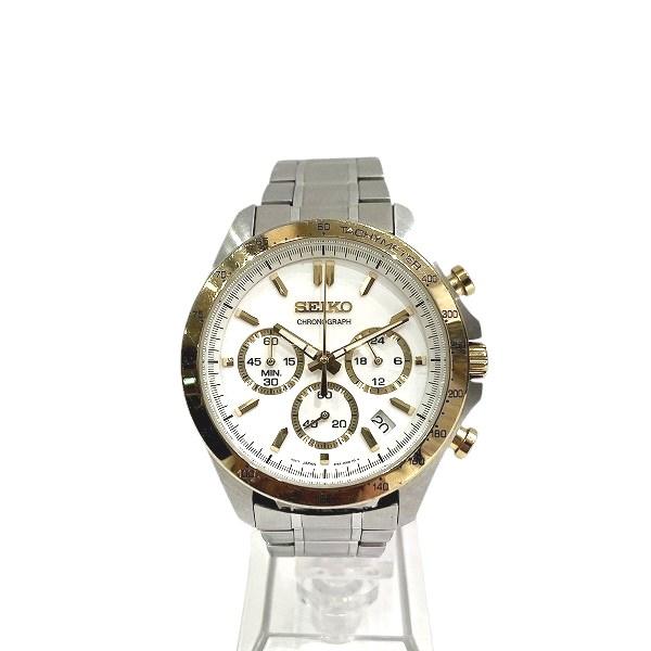 I*n様 SEIKO 8T63-00D0 セイコー クロノグラフ 腕時計 レザー セイコー クロノグラフ 8T63-00D0 クォーツ 時計 腕時計 メンズ 中古