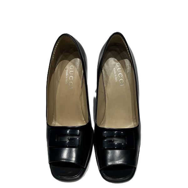 GUCCI（グッチ） オープントゥ パンプス Gロゴ ブランド小物 靴