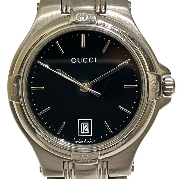 GUCCI（グッチ） 腕時計 総重量約105.4g SS SS クオーツ ブラック文字 