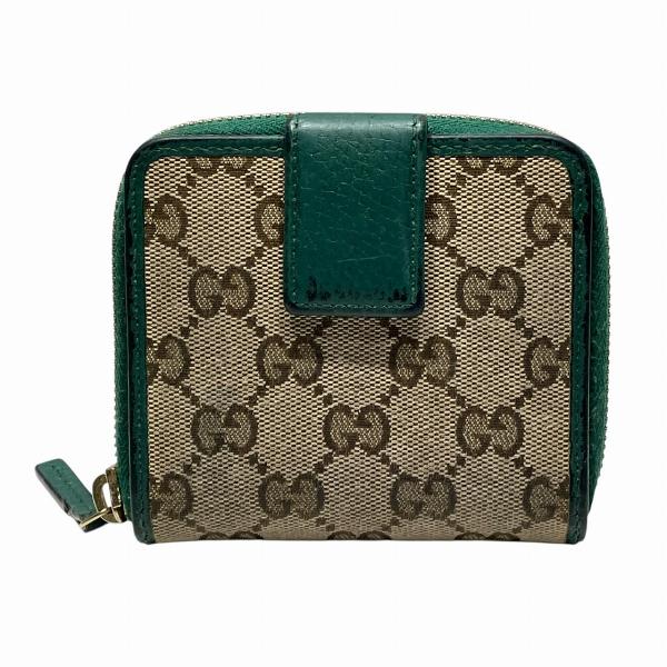 GUCCI（グッチ） 二つ折り財布 GGキャンバス キャンバス×レザー 346056