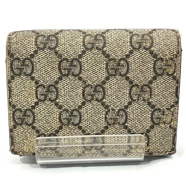 グッチ GUCCI GGスプリーム 508757.525040 ビー コンパクトウォレット 2つ折り財布 レディース【中古】 GUCCI（グッチ） GUCCI GGスプリーム 508757.525040 ビー コンパクト