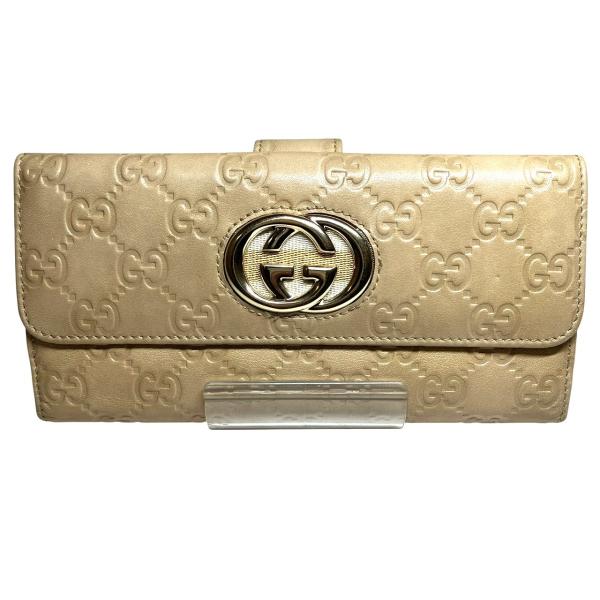 GUCCI（グッチ） 二つ折り財布 グッチシマ レザー 162360 レディース